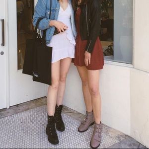 TopShop Mauve Buckle Booties